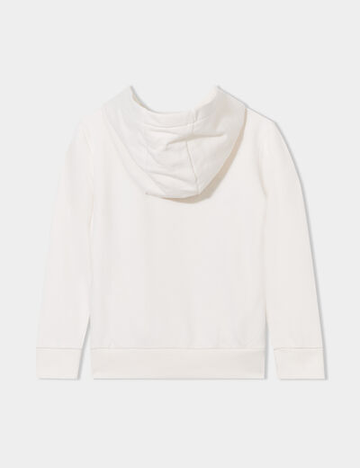 Sweat à capuche hoodie Creeks ecru garçon