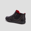 Bottines en cuir noir femme