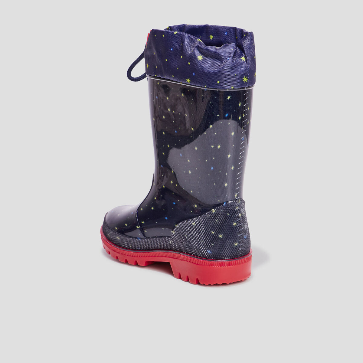 Bottes de pluie haut à coulisse bleu marine garçon