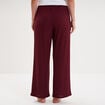 Bas de pyjama large c&ocirc;tel&eacute; long prune femme