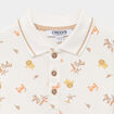 Polo manches courtes coton ecru b&eacute;b&eacute; gar&ccedil;on