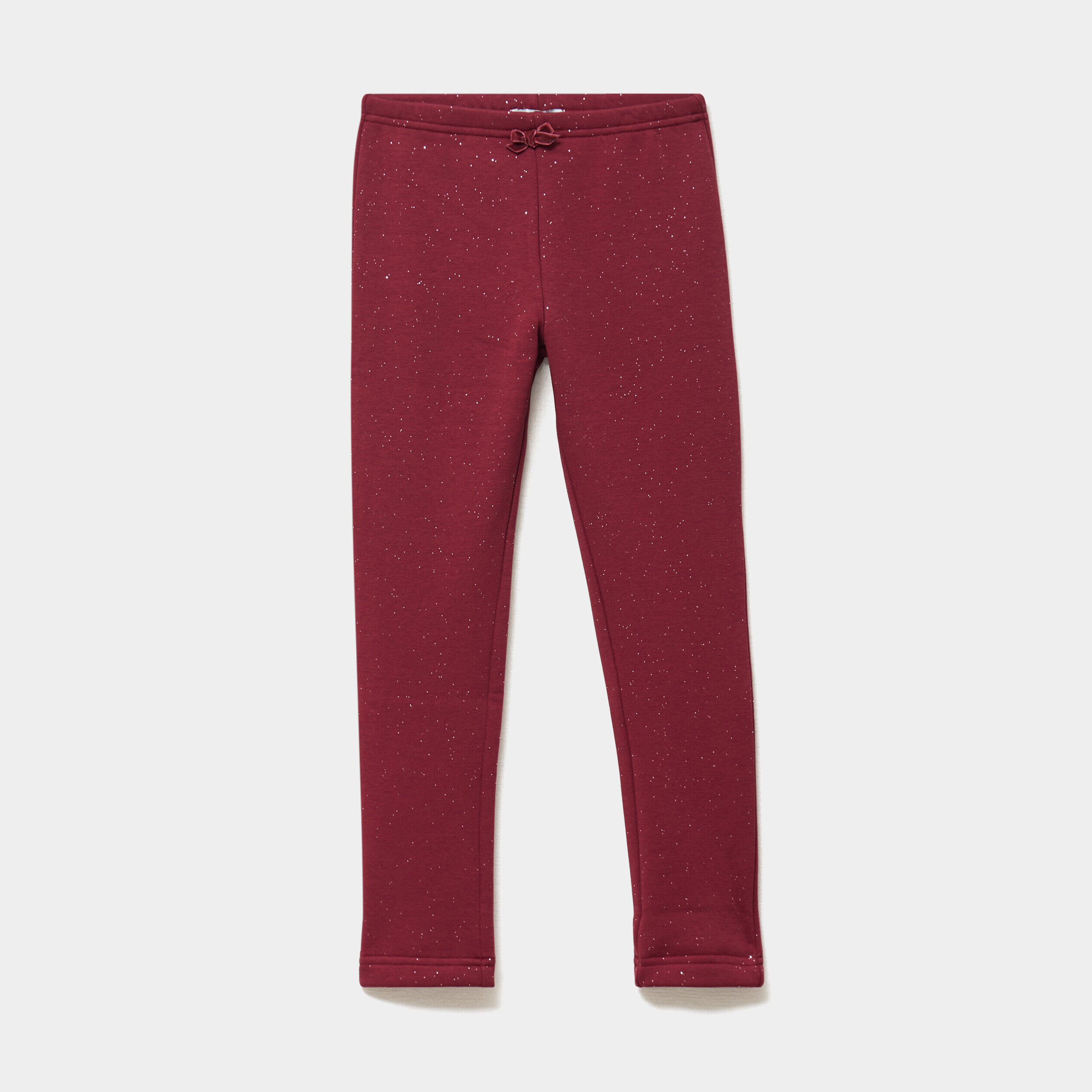 Legging doublé chaud bordeaux fille LH