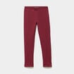 Legging doubl&eacute; chaud bordeaux fille