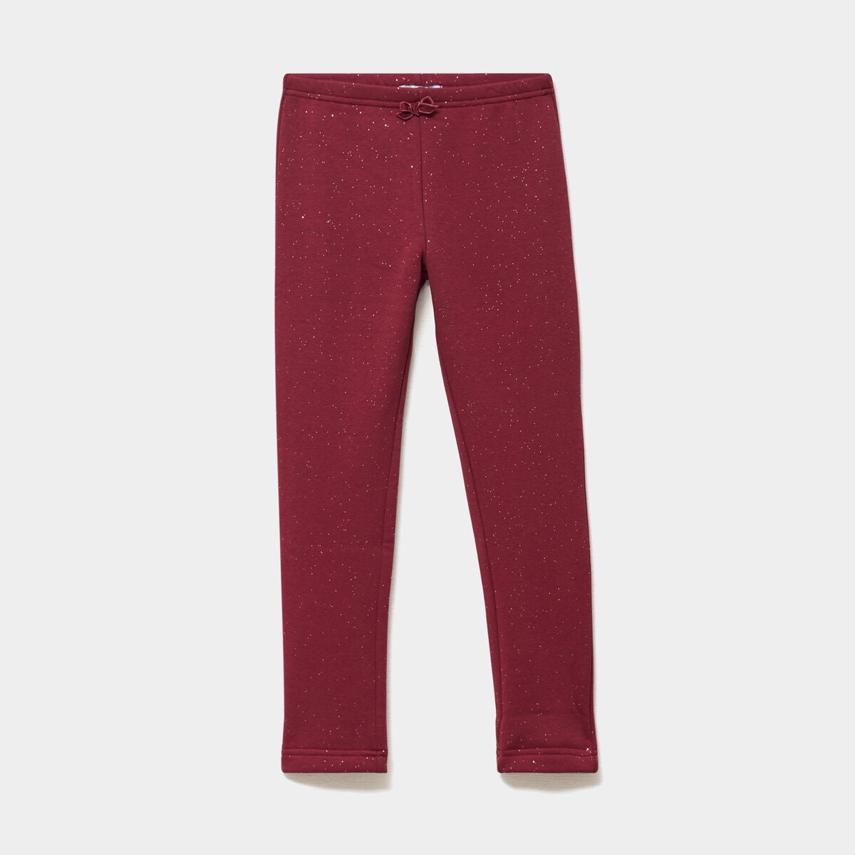 Legging doubl&eacute; chaud bordeaux fille