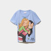 T-shirt &agrave; manches courtes Les Sisters bleu fille