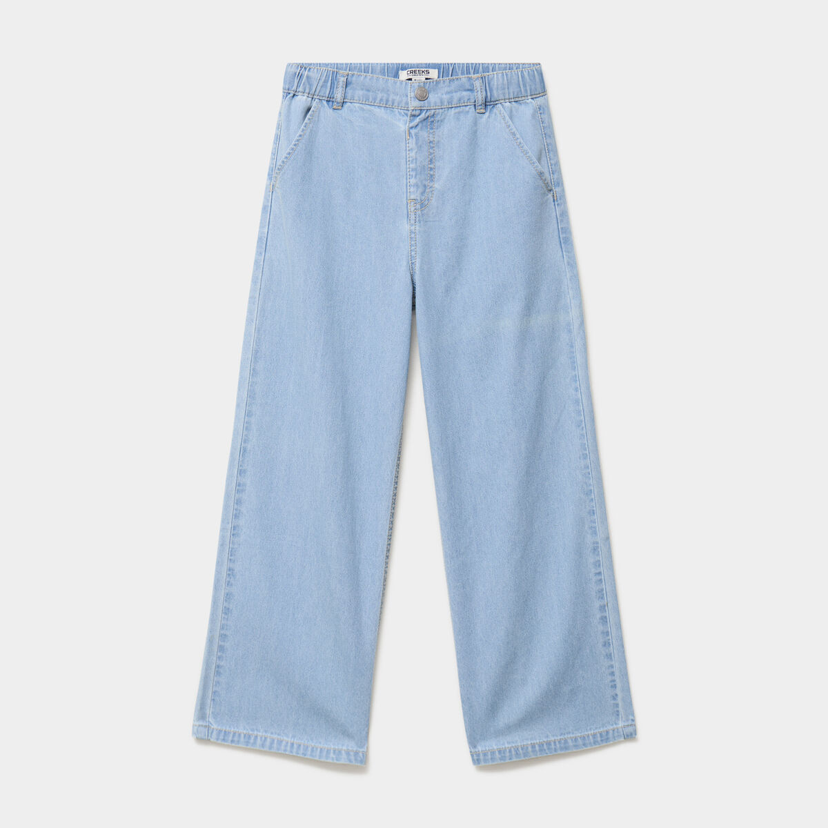 Jean large taille &eacute;lastiqu&eacute;e coton denim triple stone fille