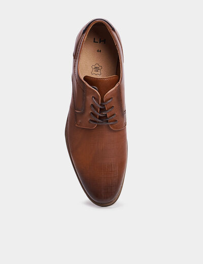 Derbies à lacets marron homme