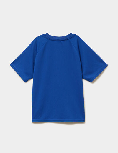 T-shirt sport relax manches courtes bleu roi gar&ccedil;on