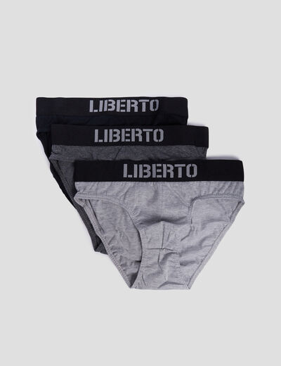 Lot 3 slips Liberto gris homme