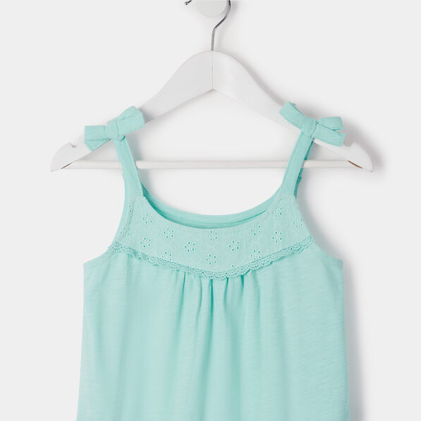 debardeur avec noeuds bleu clair fille Débardeur avec noeuds bleu clair fille