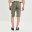 Bermuda droit stretch 5 poches coton vert kaki homme