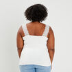 Débardeur bretelles larges col en V blanc femme grande taille