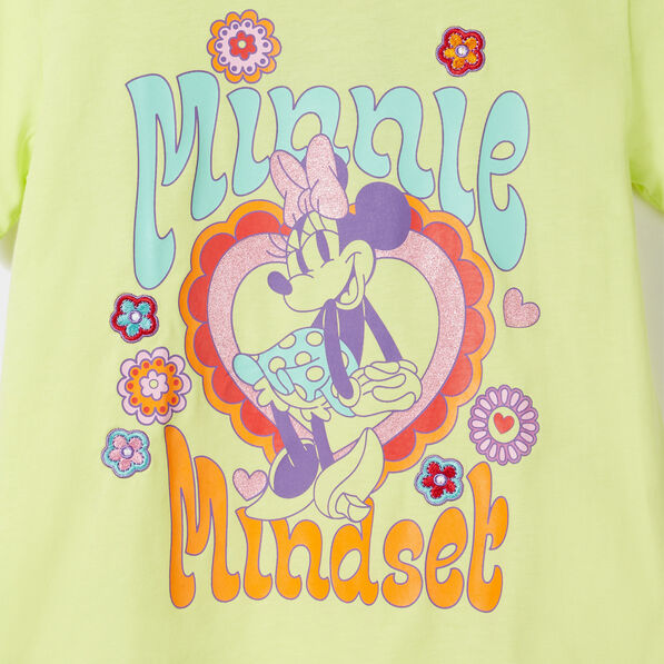 t shirt manches courtes minnie jaune fille T-shirt manches courtes Minnie jaune fille