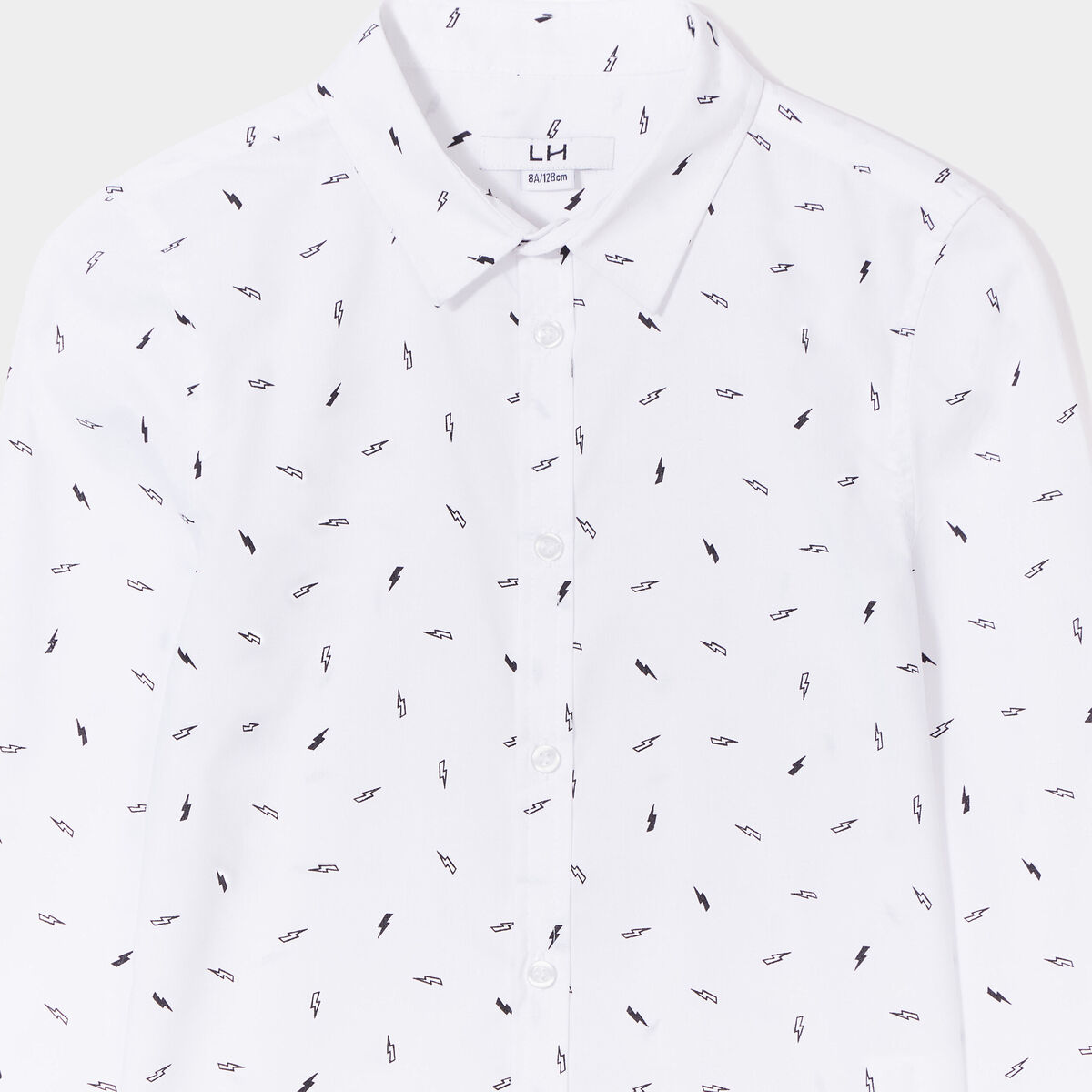 Chemise manches longues blanc garçon