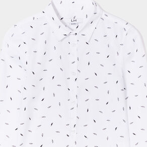 Chemise manches longues blanc garçon