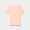 T-shirt col rond manches courtes orange fluo fille
