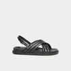 Sandales plates noir femme