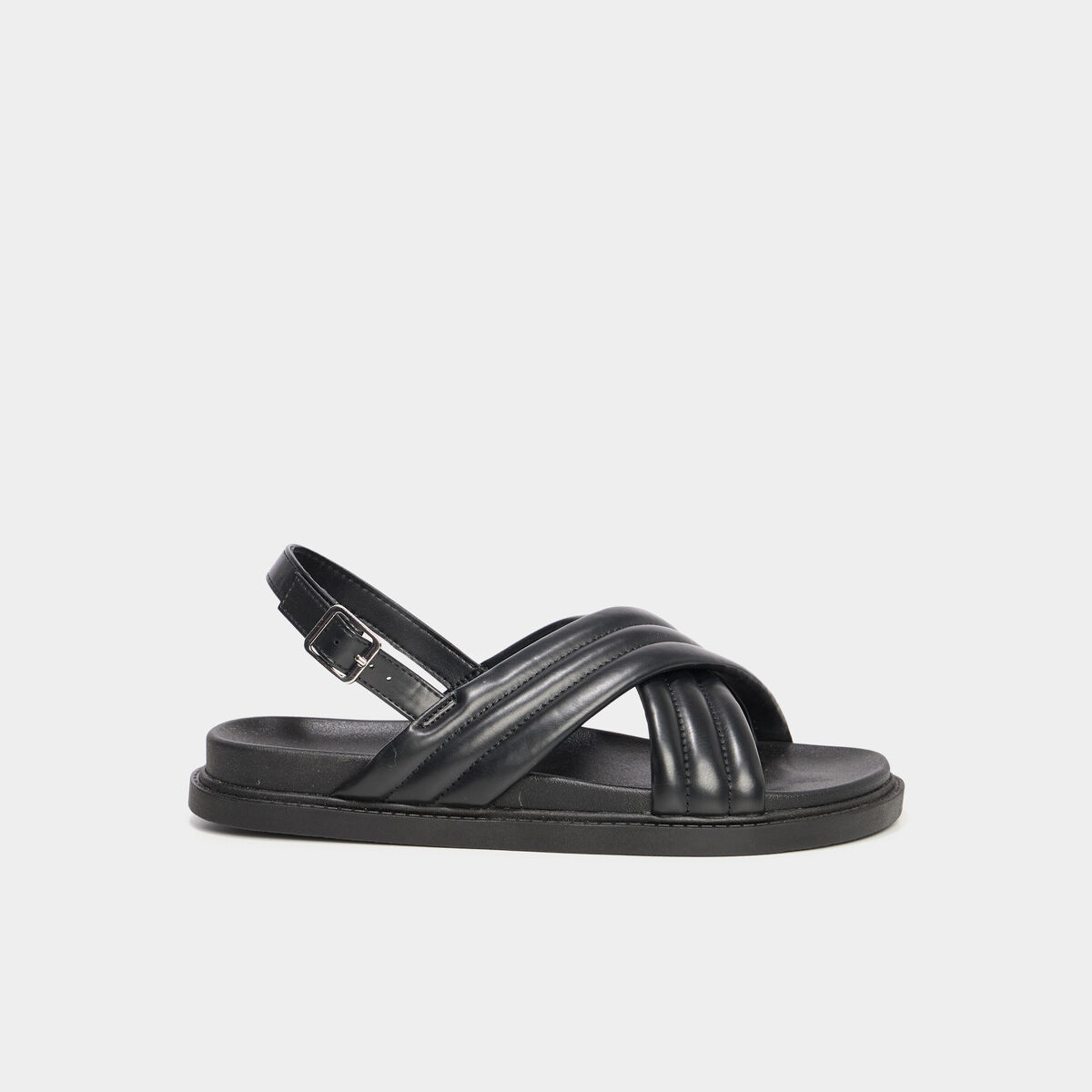 Sandales plates noir femme