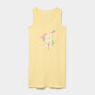 Chemise de nuit sans manches coton jaune clair femme