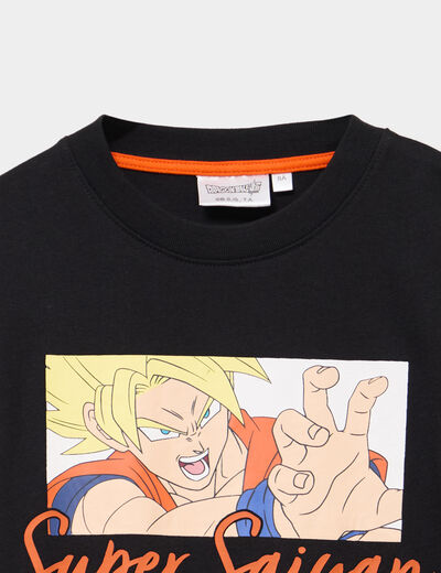 T-shirt manches longues Dragon Ball Z noir gar&ccedil;on