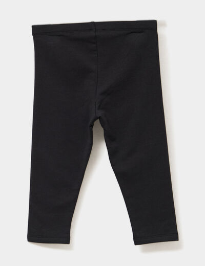 Legging doublé coton noir bébé fille