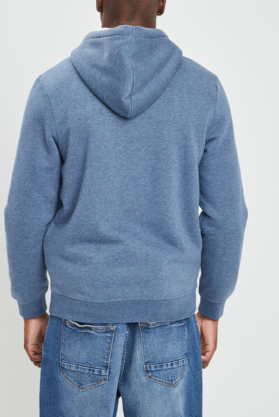 Sweat zippé à capuche Creeks bleu homme