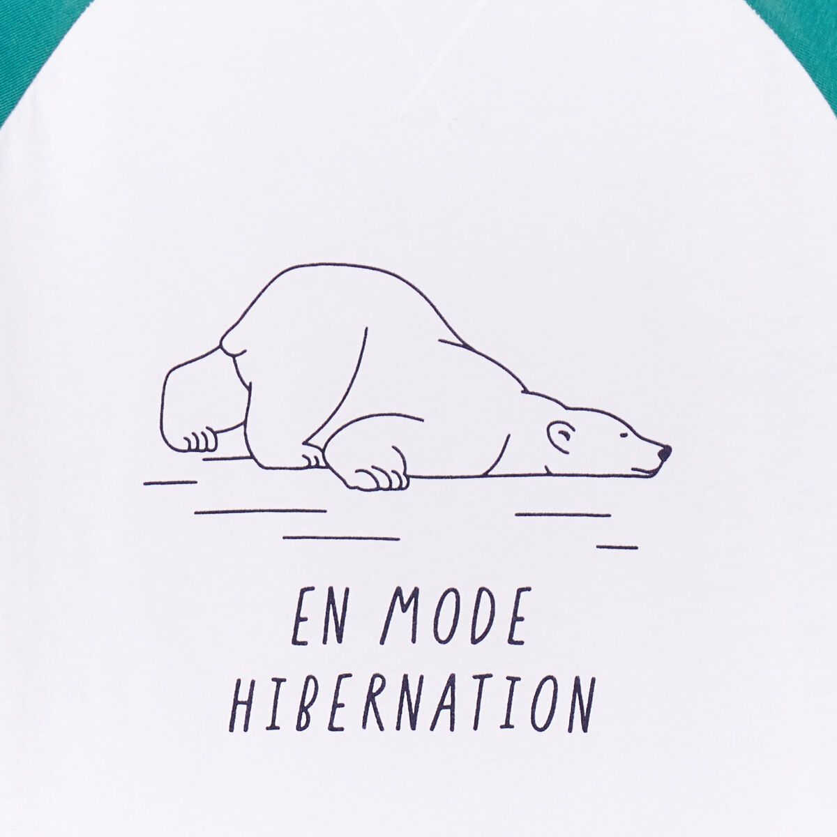 Ensemble pyjama pantalon coton vert émeraude garçon