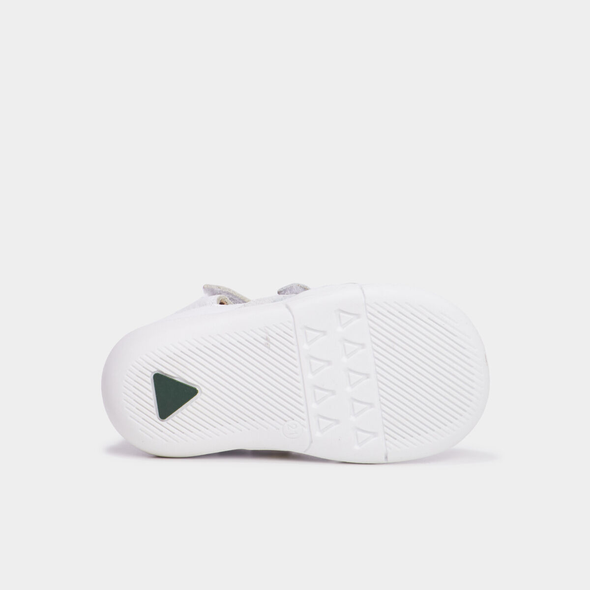 Salomé à scratchs en cuir Kickers blanc bébé fille