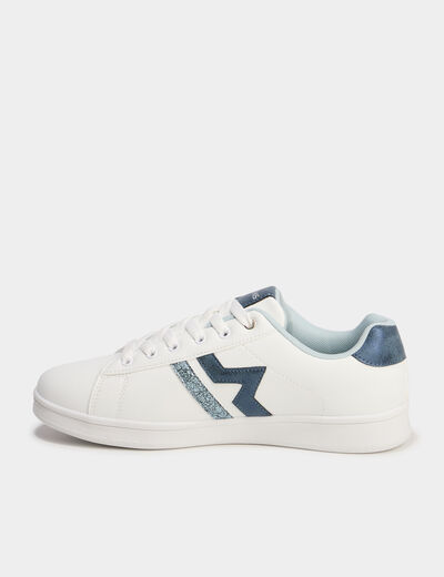 Tennis à lacets détails pailletés Creeks bleu marine femme