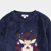 Ensemble pyjama No&euml;l en velours bleu marine gar&ccedil;on