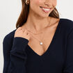 Pull col en V manches longues bleu marine femme