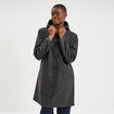 Parka imperm&eacute;able coupe-vent &agrave; capuche noir femme