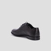 Derbies plates en cuir noir femme
