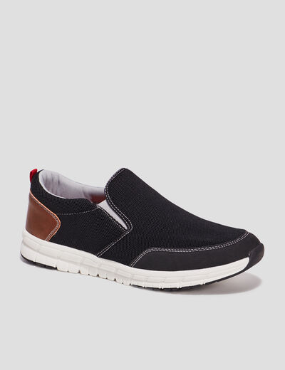 Loafers avec languette d'enfilage noir homme