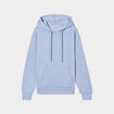 Sweat hoodie molleton &agrave; capuche bleu clair femme