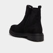 Boots effet su&eacute;dine noir femme