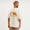 T-shirt coton &eacute;pais textur&eacute; col rond ecru homme