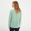T-shirt manches longues à revers vert femme