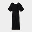 Robe longue effet nou&eacute; noir femme
