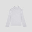 T-shirt coton col roul&eacute; manches longues ecru gar&ccedil;on