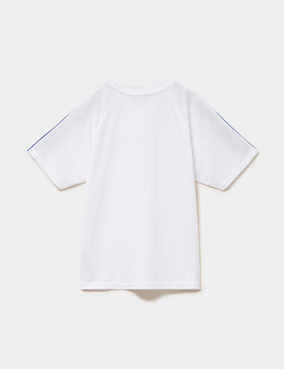 T-shirt sport relax manches courtes blanc gar&ccedil;on