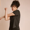 T-shirt de sport droit manches courtes noir femme