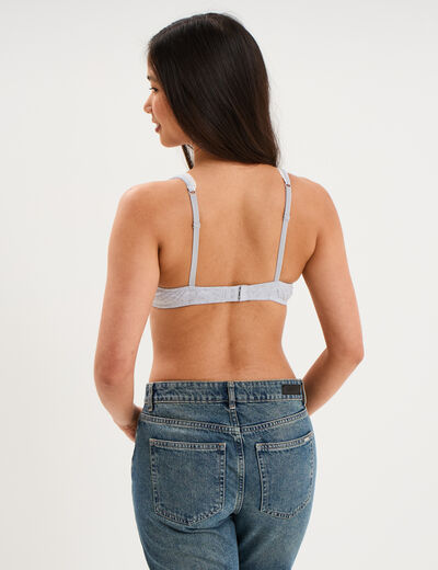 Soutien-gorge foulard coton majoritaire gris clair femme