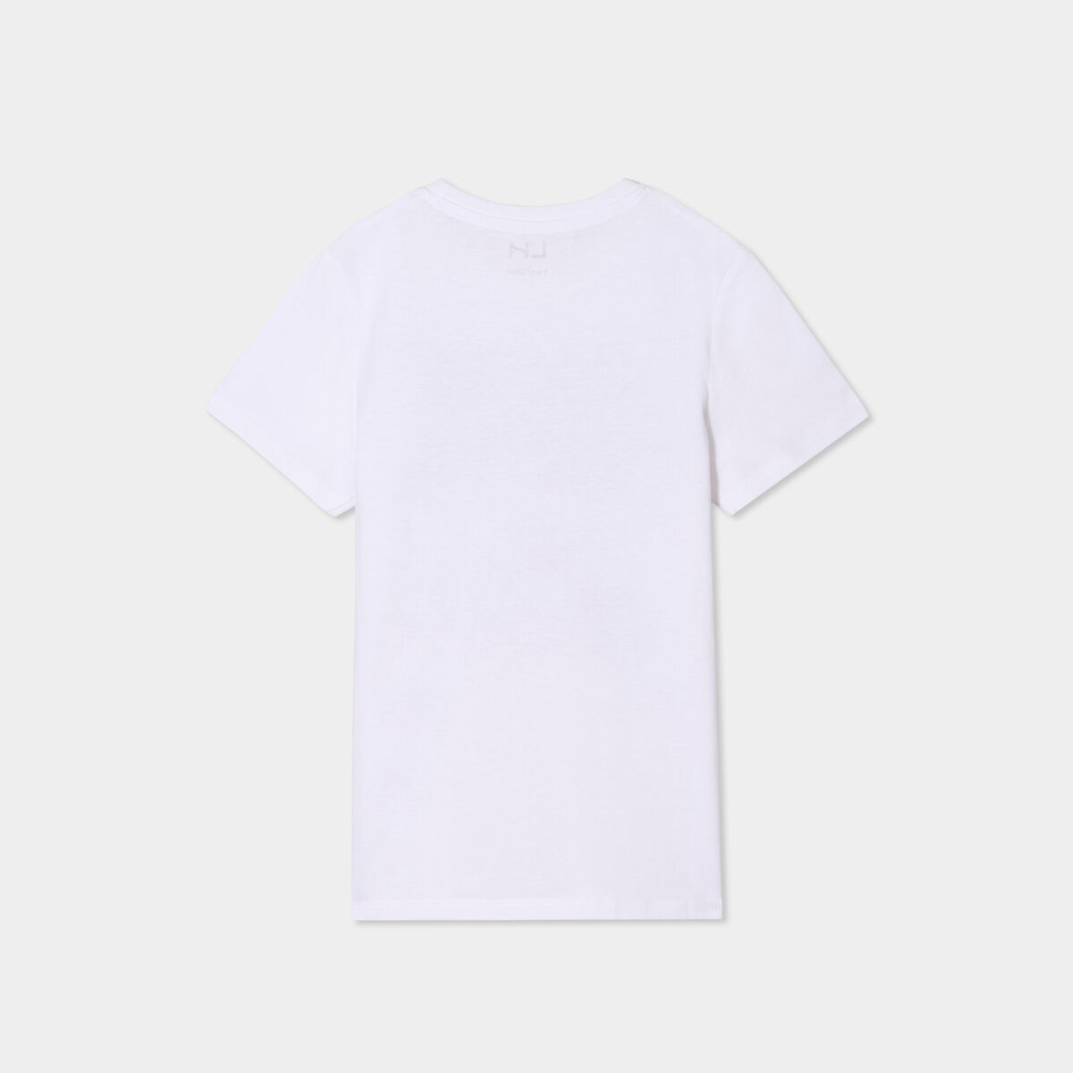 T-shirt col rond manches courtes coton blanc garçon