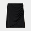 Jupe courte taille &eacute;lastiqu&eacute;e stretch noir femme