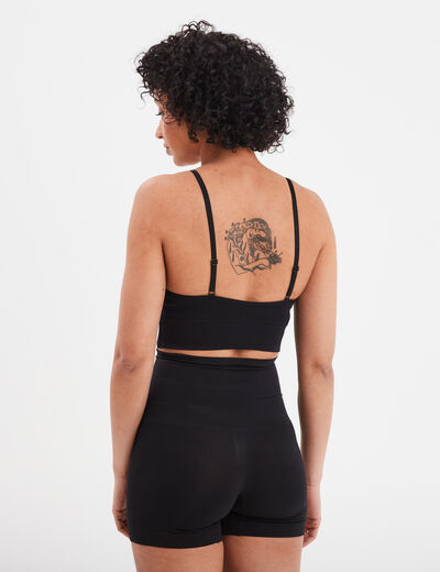 Brassière microfibre à coque noir femme