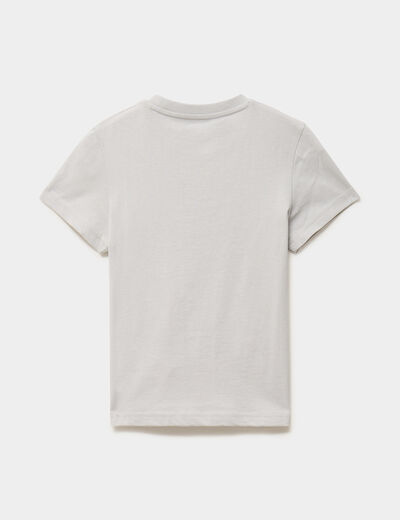 T-shirt manches courtes coton Kappa gris clair gar&ccedil;on