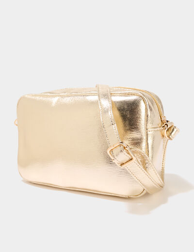 Sac en bandouli&egrave;re couleur or femme