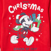 T-shirt manches longues No&euml;l Mickey rouge gar&ccedil;on