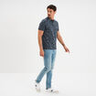 Polo droit manches courtes coton bleu foncé homme